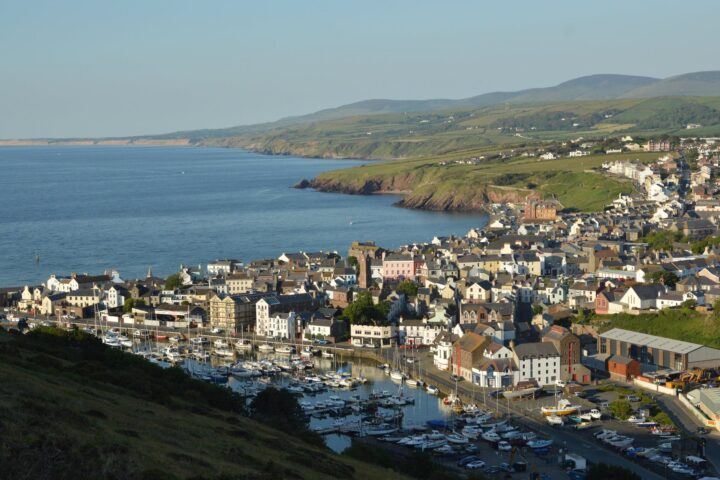 marina of a small seaside town on isle of man