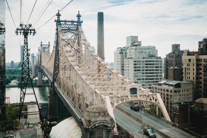 new york city queensboro bridge in urban area