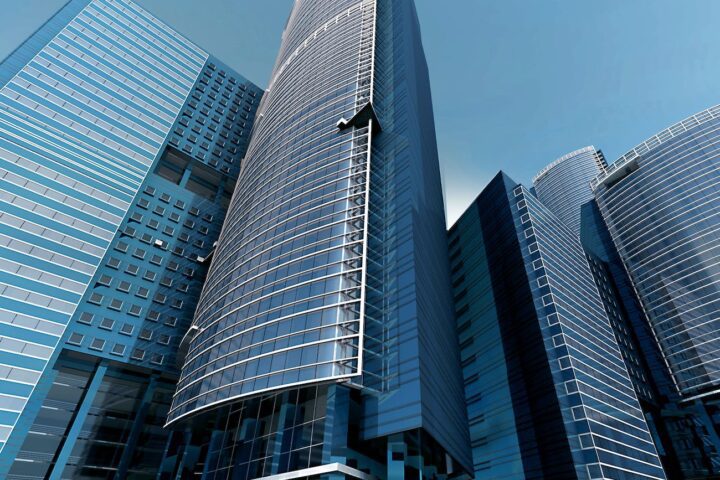 architecture blue sky buildings business