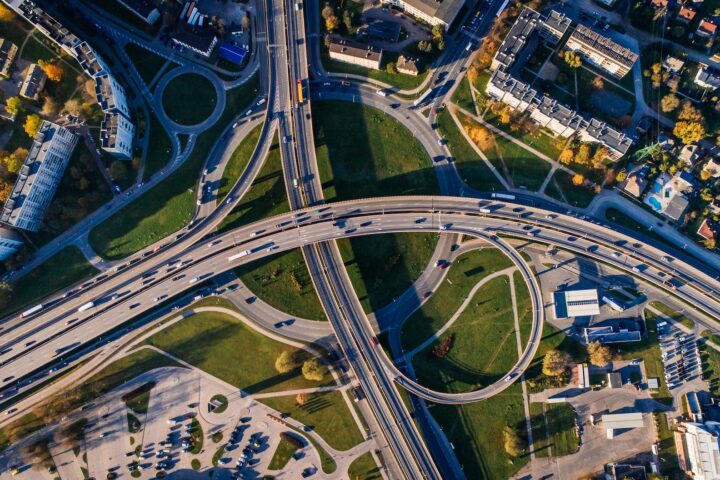 aerial photo of buildings and roads